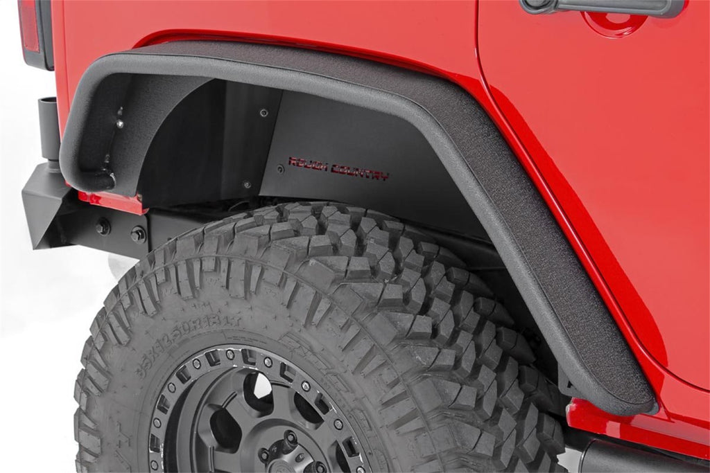 Rough Country 10532 Tubular Fender Flares for Select Jeep Wrangler, Jeep Wrangler JK