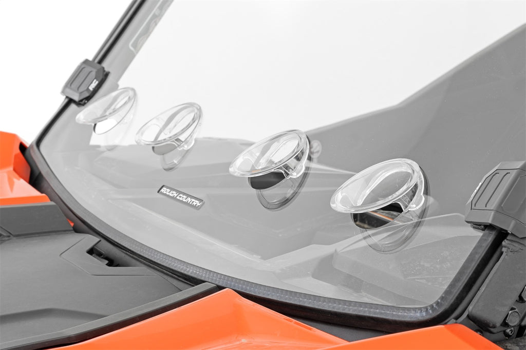Rough Country 98201930 Windshield for Select Can-Am Maverick Sport DPS, Can-Am Maverick Sport 1000R DPS, Can-Am Maverick Sport 1000R X mr, Can-Am Maverick Sport 1000R X rc, Can-Am Maverick Sport 1000R X xc, Can-Am Maverick Sport Max 1000R DPS