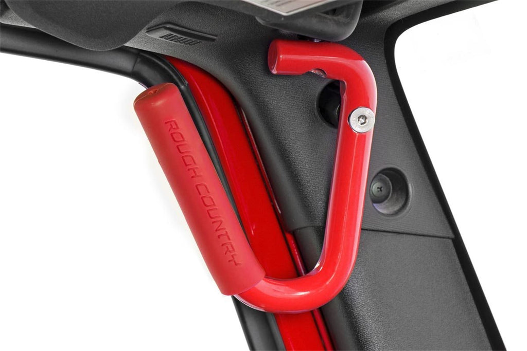 Rough Country 6503RED Grab Handle for Select Jeep Wrangler, Jeep Wrangler JK