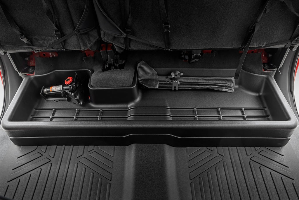 Rough Country RC09051A Under Seat Storage Compartment for Select Chevrolet Silverado 1500, Chevrolet Silverado LTD, Chevrolet Silverado HD, Chevrolet Silverado HD, GMC Sierra 1500, GMC Sierra Limited, GMC Sierra HD, GMC Sierra HD