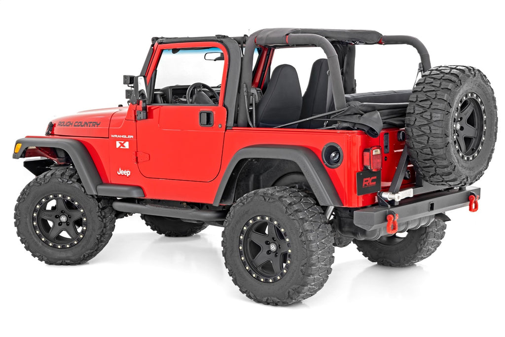Rough Country 90799 Oval Nerf Step Bar for Select Jeep TJ, Jeep Wrangler