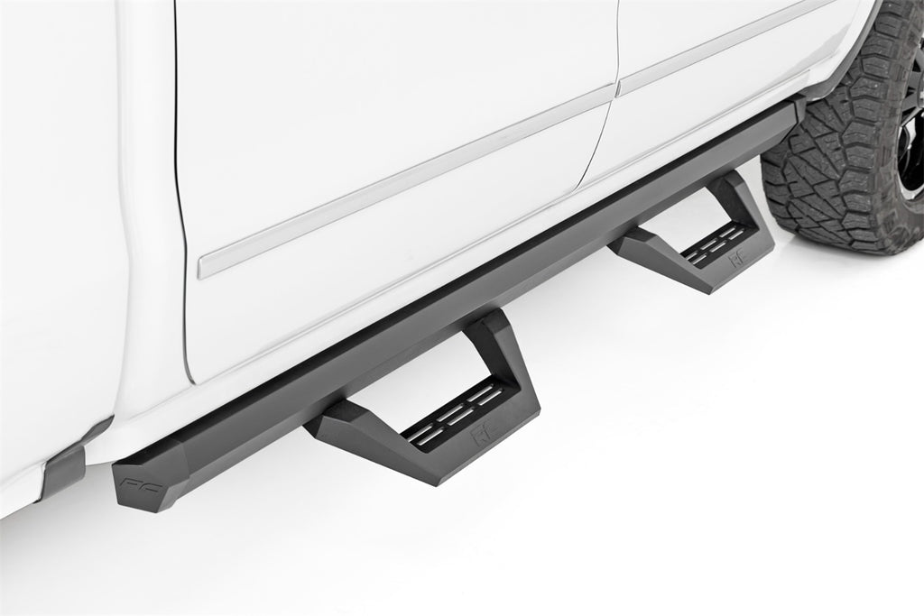 Rough Country 11009A SRX2 Side Steps for Select Chevrolet Silverado 1500, Chevrolet Silverado HD, Chevrolet Silverado HD, GMC Sierra 1500, GMC Sierra HD, GMC Sierra HD