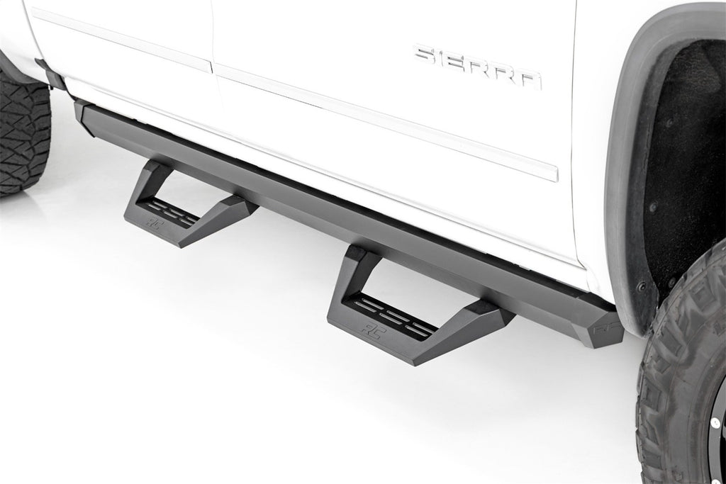 Rough Country 11009A SRX2 Side Steps for Select Chevrolet Silverado 1500, Chevrolet Silverado HD, Chevrolet Silverado HD, GMC Sierra 1500, GMC Sierra HD, GMC Sierra HD