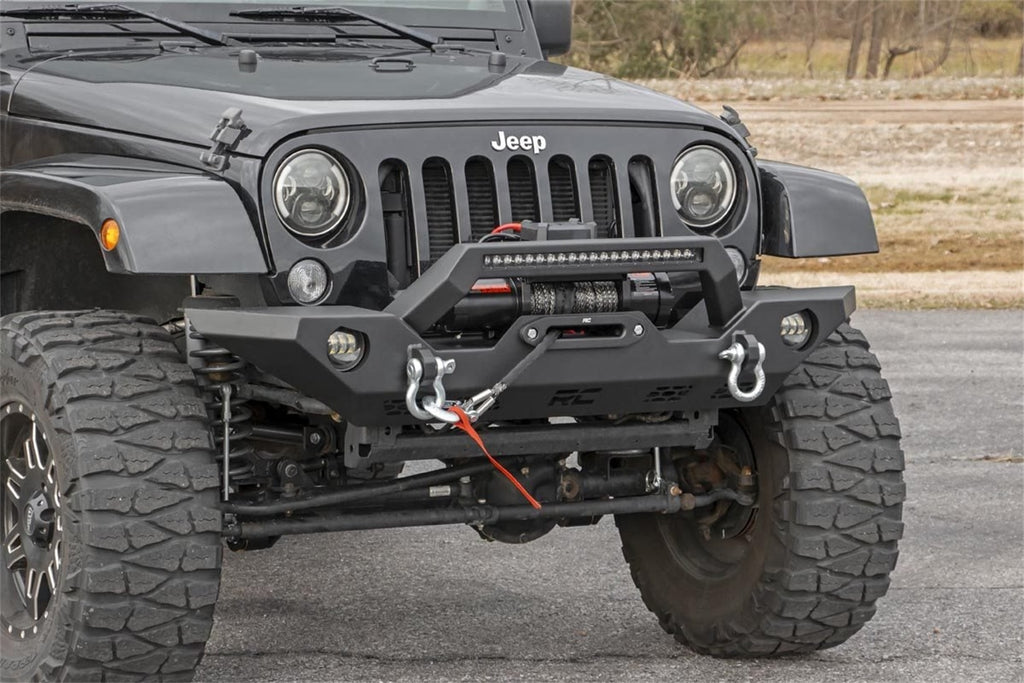 Rough Country 10596 Front Winch Bumper for Select Jeep Gladiator, Jeep Wrangler, Jeep Wrangler JK