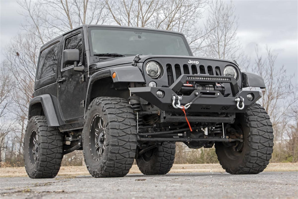 Rough Country 10596 Front Winch Bumper for Select Jeep Gladiator, Jeep Wrangler, Jeep Wrangler JK