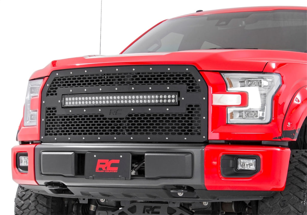 Rough Country 70193DRL Mesh Grille w/LED for Select Ford F-150