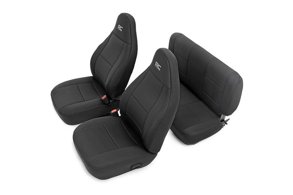 Rough Country 91001 Seat Cover Set for Select Jeep TJ, Jeep Wrangler