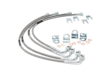 Load image into Gallery viewer, Rough Country 89716 Stainless Steel Brake Lines for Select Jeep Wrangler