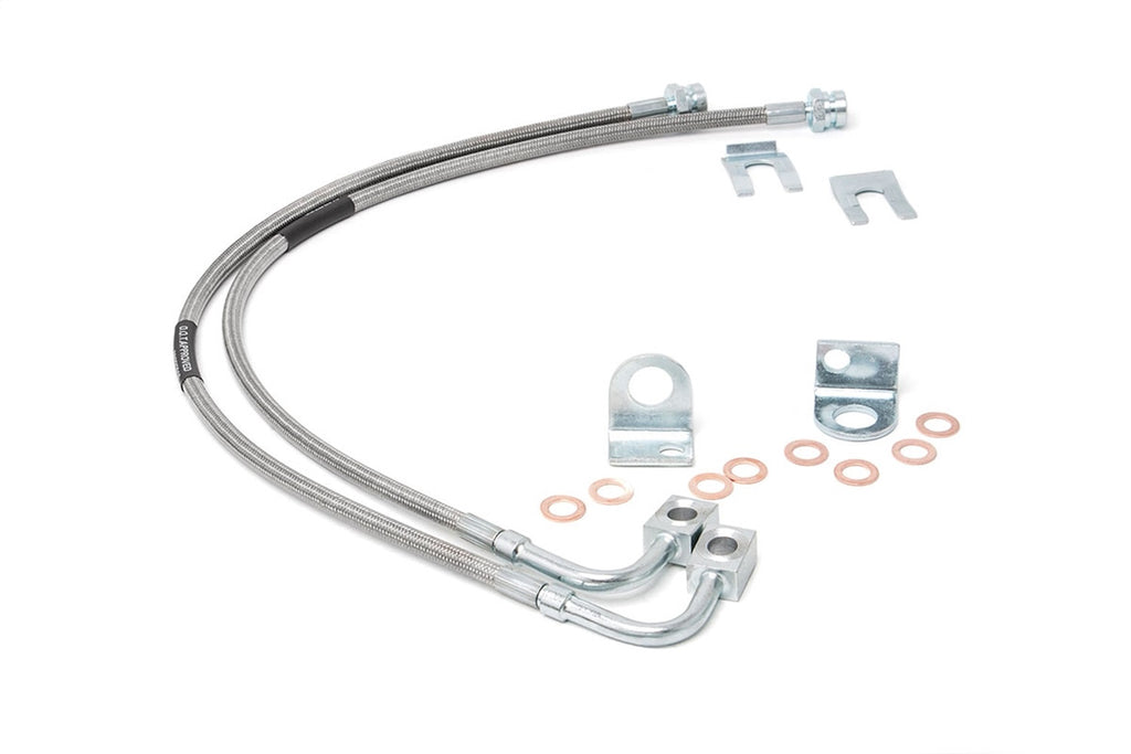 Rough Country 89708 Stainless Steel Brake Lines for Select Jeep Wrangler