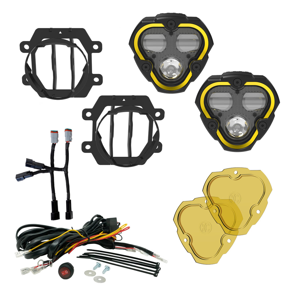 KC HiLiTES 97150 KC FLEX ERA 3 LED DM SAE FOG 2-LIGHT MSTR KIT 13-24 SUBARU CROSSTREK FORESTER for Select Subaru Crosstrek, Subaru Forester