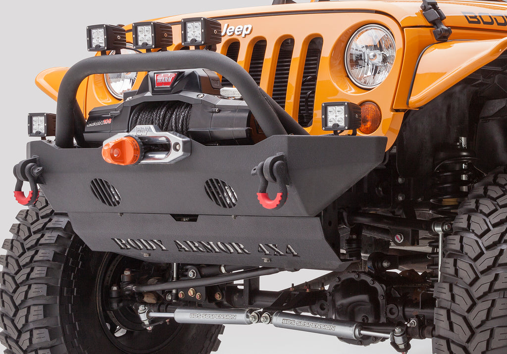 Body Armor 4x4 JK-19532 Front Bumper Mid Stubby for Select Jeep Wrangler, Jeep Wrangler JK