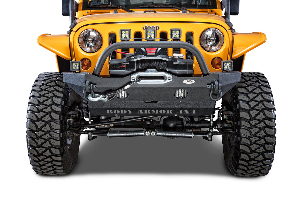Body Armor 4x4 JL-19532 Mid-Stubby Front Bumper for Select Jeep Gladiator, Jeep Wrangler