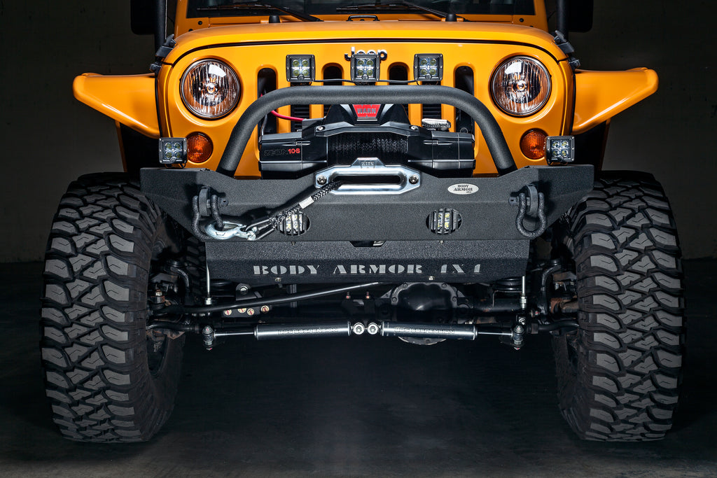 Body Armor 4x4 JK-19532 Front Bumper Mid Stubby for Select Jeep Wrangler, Jeep Wrangler JK
