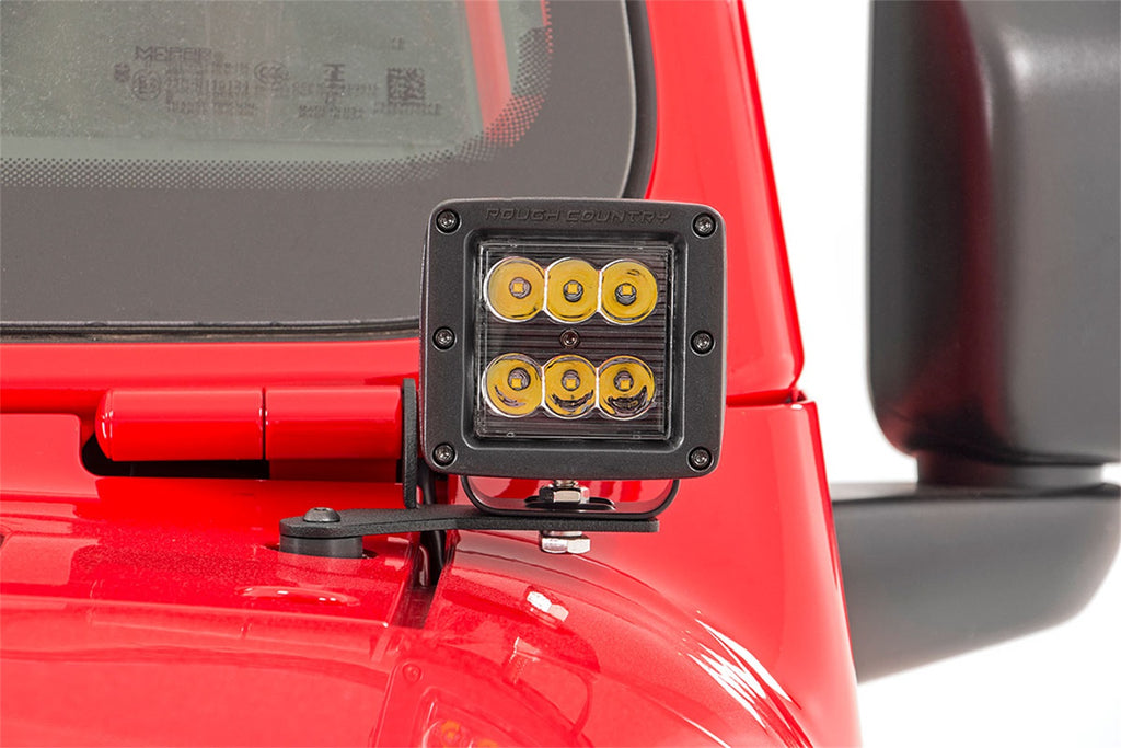 Rough Country 70052DRLA LED Lower Windshield Kit for Select Jeep Gladiator, Jeep Wrangler