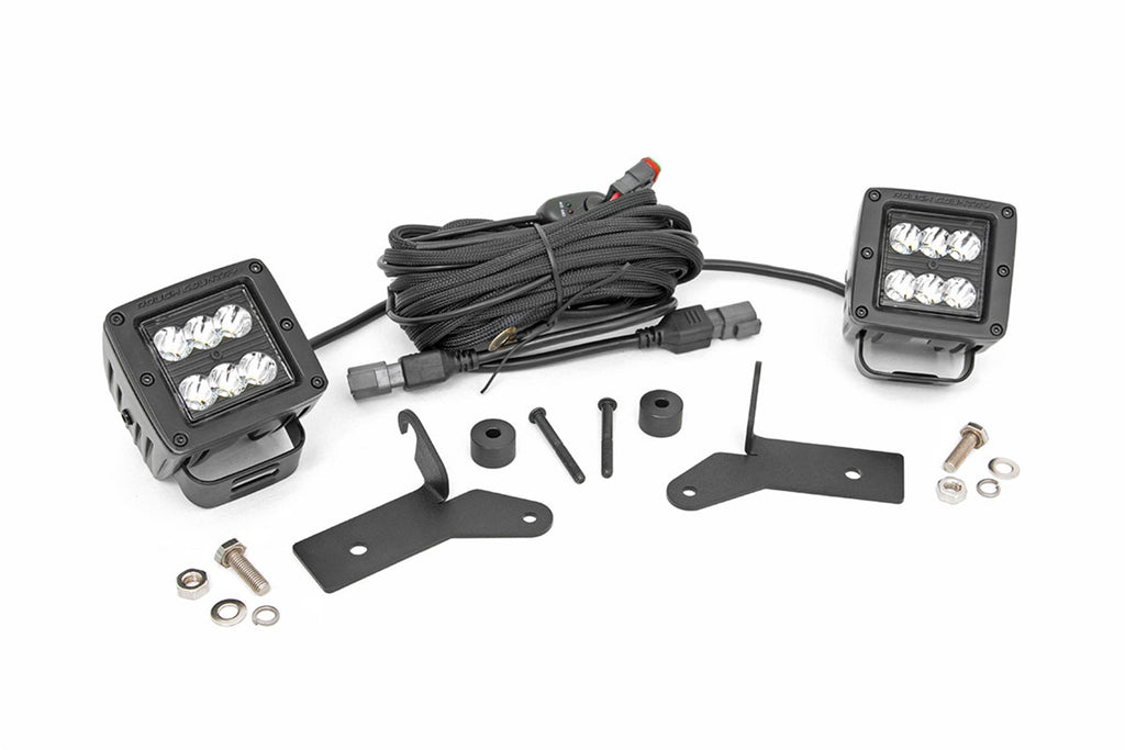 Rough Country 70052 LED Lower Windshield Kit for Select Jeep Gladiator, Jeep Wrangler