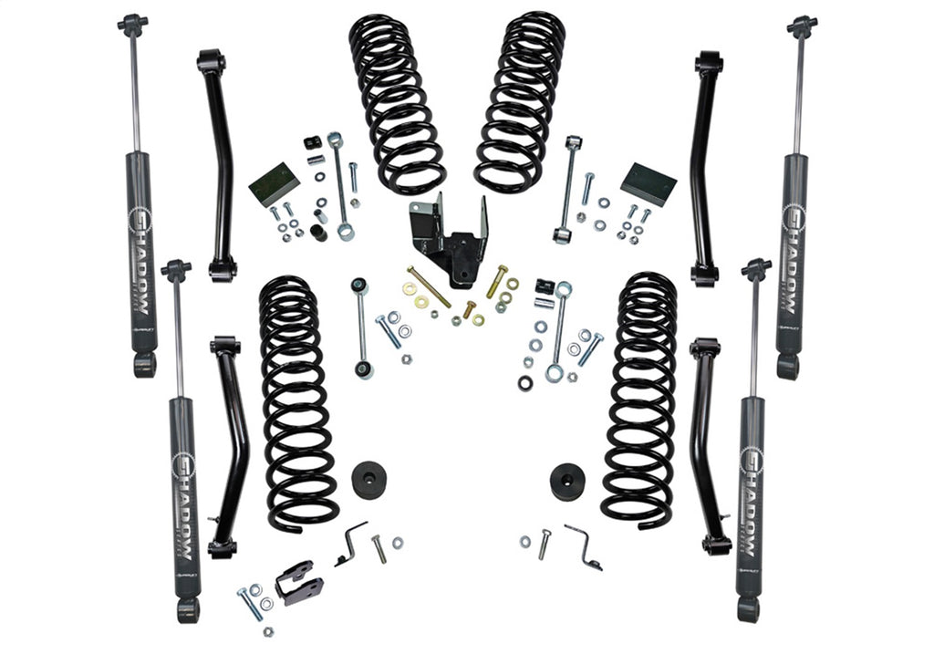 Superlift K192 4in. DUAL RATE COIL Lift Kit-18-25 JP JL WRGLR 4 DR-W/SHADOW SERIES SHX for Select Jeep Wrangler