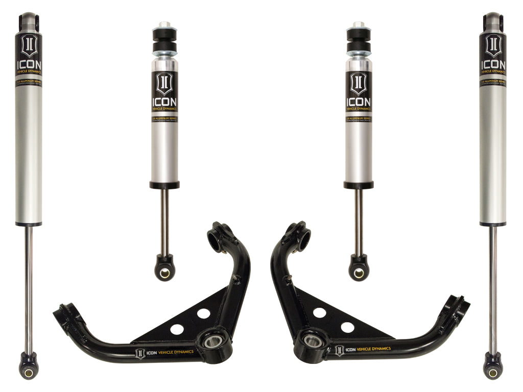 ICON Vehicle Dynamics K77101 01-10 GM 2500HD/3500 0-2" STAGE 2 SUSPENSION SYSTEM for Select Chevrolet Silverado HD, Chevrolet Silverado 3500, Chevrolet Silverado HD, GMC Sierra HD, GMC Sierra 3500, GMC Sierra HD