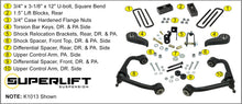 Load image into Gallery viewer, Superlift K1013 3in. Lift Kit-20-25 Silverado/Sierra 2500HD/3500HD w/out Overload Leaf Springs for Select Chevrolet Silverado HD, Chevrolet Silverado HD, GMC Sierra HD, GMC Sierra HD