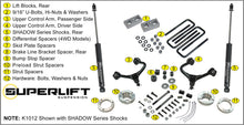Load image into Gallery viewer, Superlift K1012 3in. Lift Kit w/Shadow Shocks-05-23 Tacoma (will not fit TRD Pro models) for Select Toyota Tacoma, Toyota Tundra