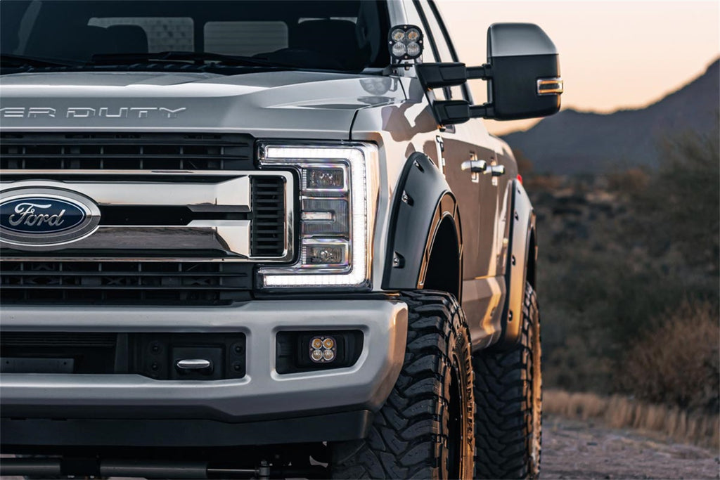 Rough Country A-F21112-G1 Pocket Fender Flares for Select Ford F-250 Super Duty, Ford F-350 Super Duty