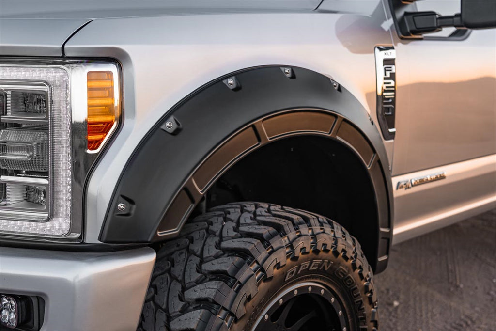 Rough Country A-F21112-G1 Pocket Fender Flares for Select Ford F-250 Super Duty, Ford F-350 Super Duty