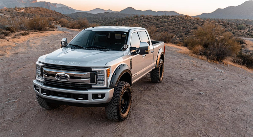 Rough Country A-F21112-G1 Pocket Fender Flares for Select Ford F-250 Super Duty, Ford F-350 Super Duty