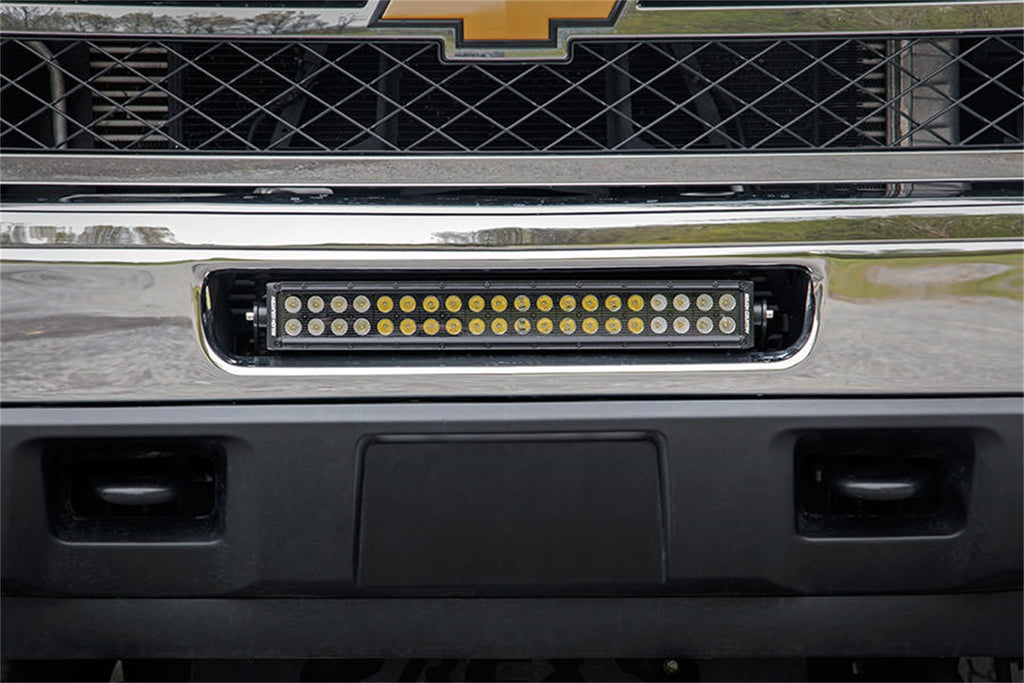 Rough Country 70522 LED Light Bar Bumper Mounting Brackets for Select Chevrolet Silverado HD