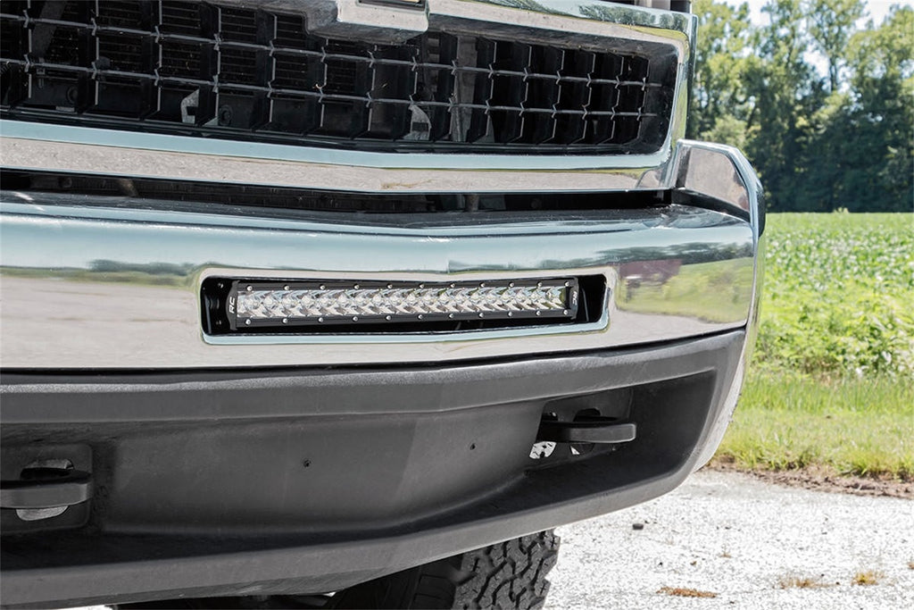 Rough Country 70523 LED Light Bar Bumper Mounting Brackets for Select Chevrolet Silverado 1500, Chevrolet Silverado HD, Chevrolet Silverado HD