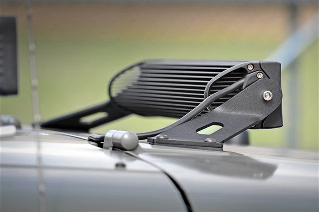 Rough Country 70533 LED Light Bar Hood Mounting Brackets for Select Jeep Wrangler, Jeep Wrangler JK