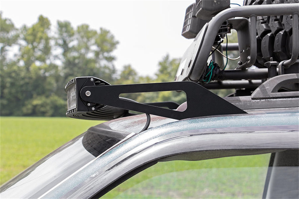 Rough Country 70567 LED Light Windshield Mounting Brackets for Select Jeep Grand Cherokee