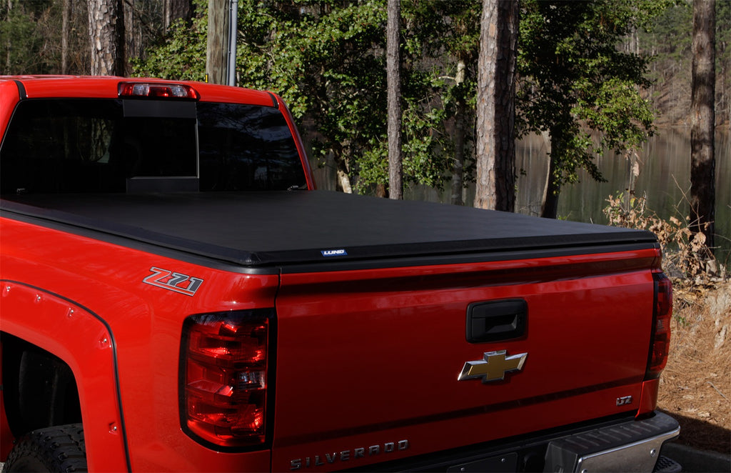 Lund 969158 Lund Hard Fold Tonneau for Select Chevrolet Silverado 1500, Chevrolet Silverado LD, Chevrolet Silverado HD, GMC Sierra 1500, GMC Sierra Limited, GMC Sierra HD