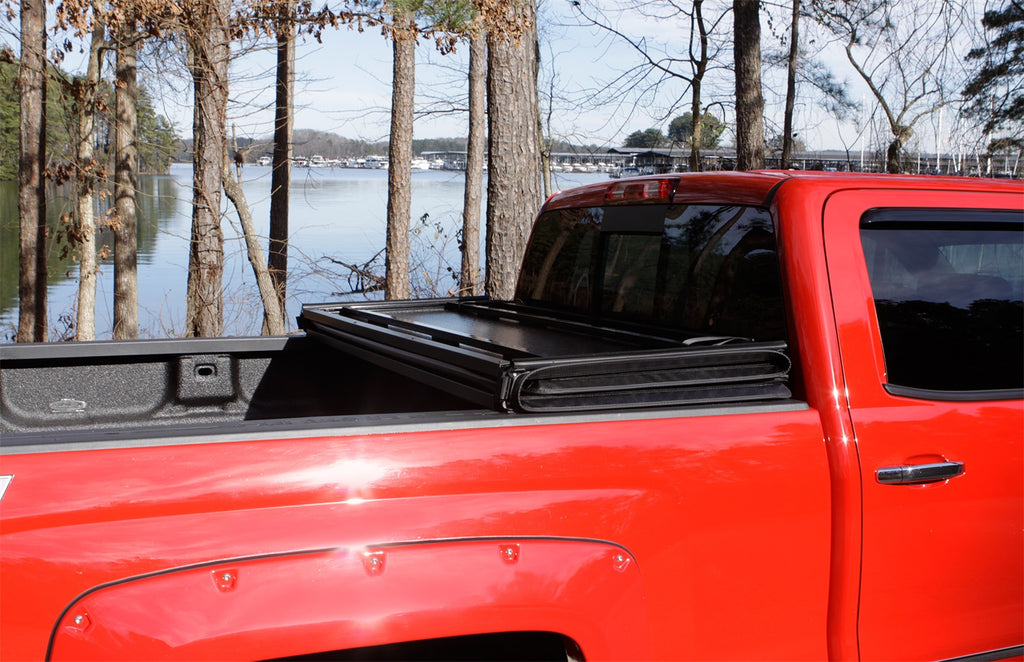 Lund 969158 Lund Hard Fold Tonneau for Select Chevrolet Silverado 1500, Chevrolet Silverado LD, Chevrolet Silverado HD, GMC Sierra 1500, GMC Sierra Limited, GMC Sierra HD