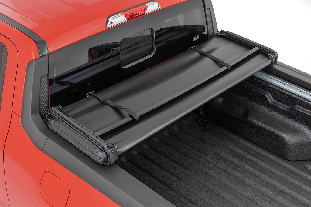 Rough Country 41534600A Soft Tri-Fold Tonneau Bed Cover for Select Ford Maverick