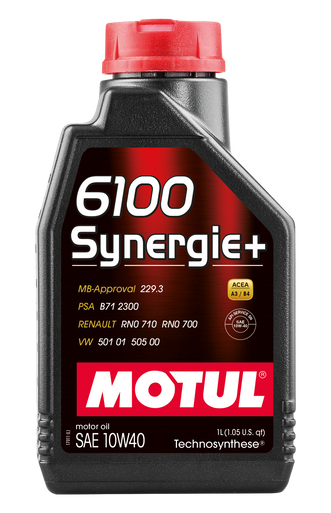 Motul 108646 6100 Synergie+ 10W40 Technosynthese Semi Synthetic Engine Oil - 1L