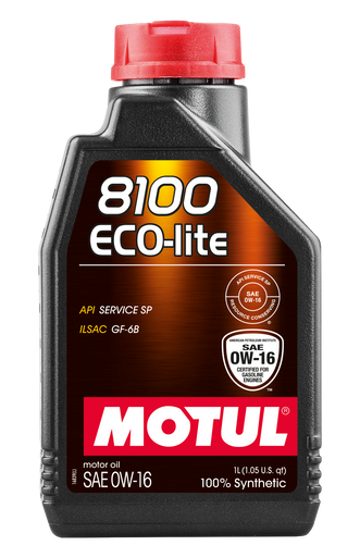 Motul 110376 8100 Eco-Lite 0W16 Synthetic Engine Oil - 1L