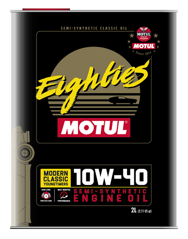 Motul 110619 Classic Eighties 10W40 Semi Synthetic Engine Oil - 2L