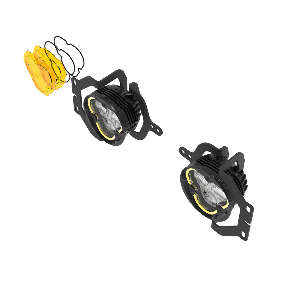 KC HiLiTES 97148 FLEX ERA 3 LED DM SAE Fog 2-Lt Mstr Kt - 18-24 Jeep Wrangler JL/Gladiator JT for Select Jeep Gladiator, Jeep Wrangler