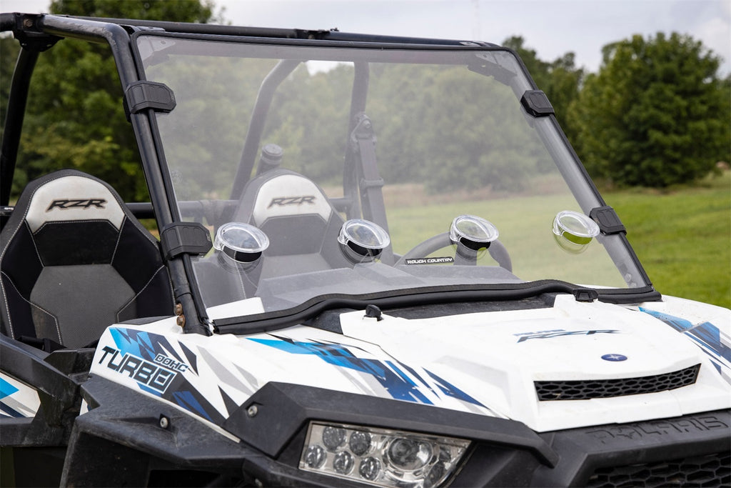 Rough Country 98241810 Windshield for Select Polaris RZR XP EPS, Polaris RZR XP EPS DYNAMIX Edition, Polaris RZR XP EPS Desert Edition, Polaris RZR XP EPS Fox Edition, Polaris RZR XP EPS Gold Matte Metallic LE, Polaris RZR XP EPS High Lifter Edition,