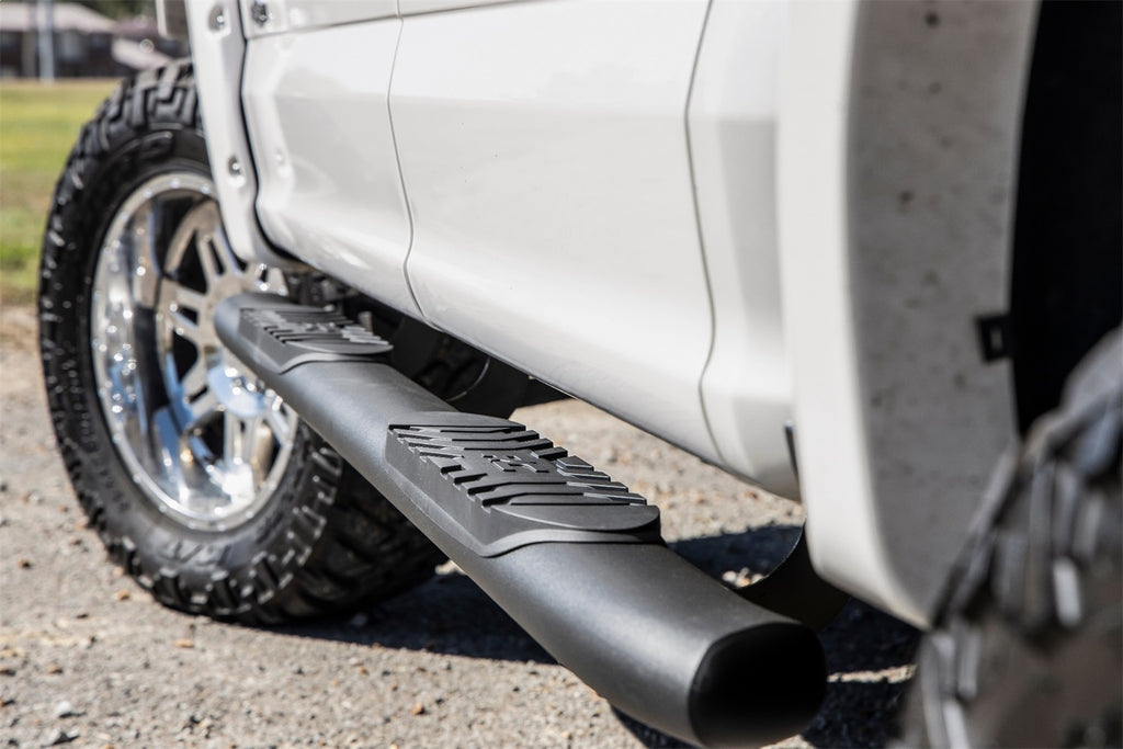 Rough Country 21005 Oval Nerf Step Bar for Select Ford F-150, Ford F-150 Lightning, Ford F-250 Super Duty, Ford F-350 Super Duty