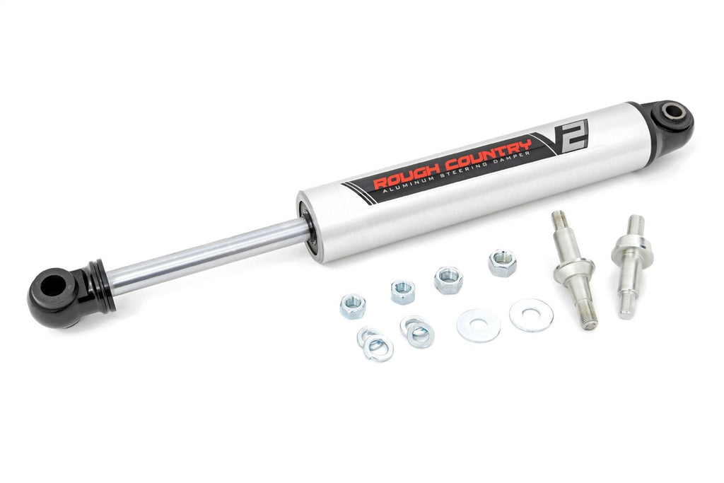 Rough Country 8732570 Steering Stabilizer for Select Chevrolet K10, Chevrolet K10 Pickup, Chevrolet K10 Suburban, Chevrolet K20, Chevrolet K20 Pickup, Chevrolet K20 Suburban, Chevrolet K30, Chevrolet K30 Pickup, Chevrolet K5 Blazer, Chevrolet V10,