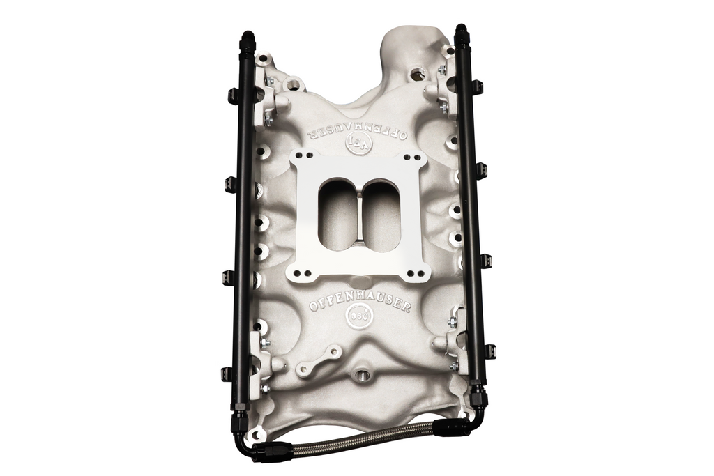 FiTech Fuel Injection 30252 Intake Manifold/Fuel Rails, Offenhauser Ford 351W