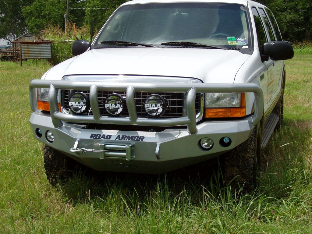 Road Armor 66002B Stealth Winch Front Bumper for Select Ford Excursion, Ford F-250, Ford F-250 Super Duty, Ford F-350 Super Duty, Ford F-450 Super Duty