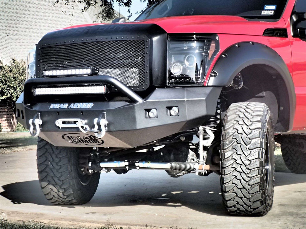 Road Armor 611R4B Stealth Winch Front Bumper for Select Ford F-250 Super Duty, Ford F-350 Super Duty