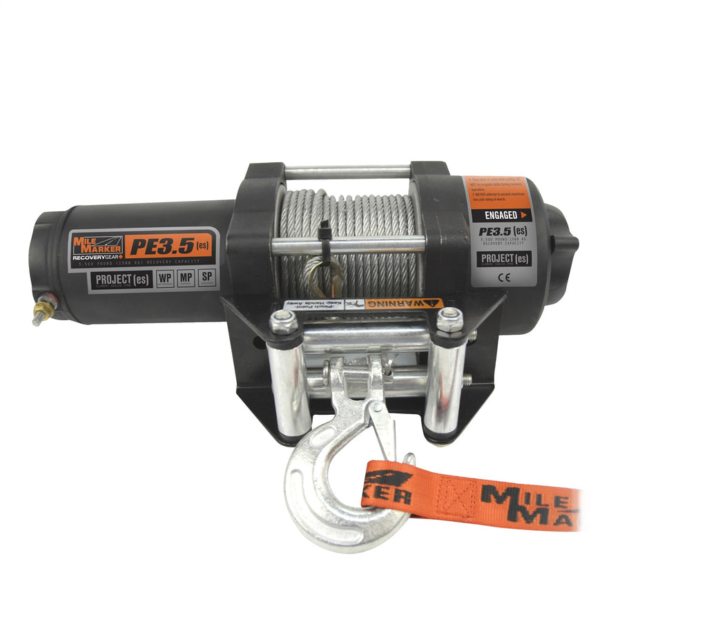Mile Marker 77-50112BW PE3.5 ES Waterproof Winch for Select Arctic Cat 366 4x4 Auto, Arctic Cat 400 2x4, Arctic Cat 400 2x4 Auto, Arctic Cat 400 4x4, Arctic Cat 400 4x4 ACT, Arctic Cat 400 4x4 Auto, Arctic Cat 400 4x4 Auto ACT, Arctic Cat 400 4x4 Auto
