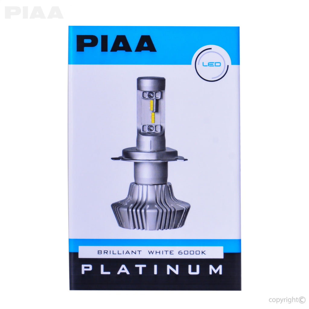PIAA 16-17304 H4 Platinum LED Replacement Bulb for Select Honda Fit, Honda HR-V, Hyundai Accent, Kia Rio, Mini Cooper, Mini Cooper Clubman, Mitsubishi Mirage, Nissan Micra, Nissan Versa, Scion iA, Toyota Tacoma, Toyota Tundra, Volkswagen Beetle