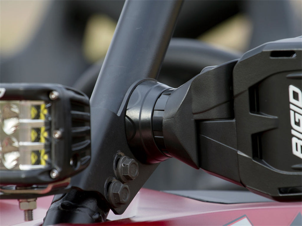Rigid Industries 41648 2014-2017 POLARIS RZR TURBO A-PILLAR MOUNT FITS REFLECT/2 D-SRS/D-SS OR IGNITE for Select Polaris RZR XP 4 Turbo, Polaris RZR XP 4 Turbo EPS, Polaris RZR XP 4 Turbo EPS DYNAMIX Edition, Polaris RZR XP 4 Turbo EPS Fox Edition,