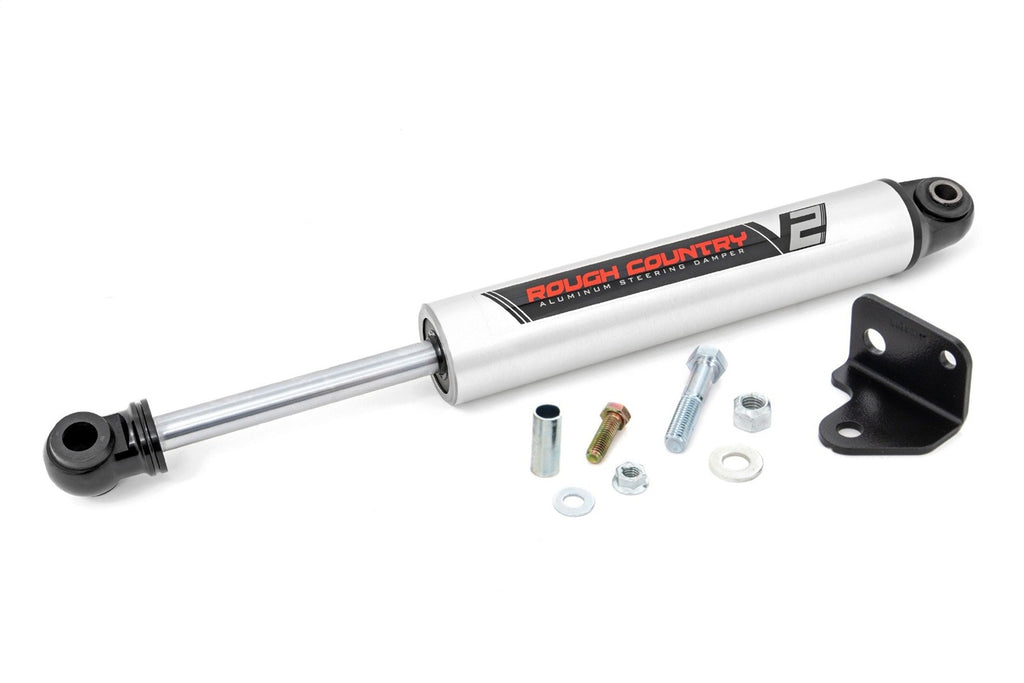 Rough Country 8730670 Steering Stabilizer for Select Jeep Wrangler, Jeep Wrangler JK