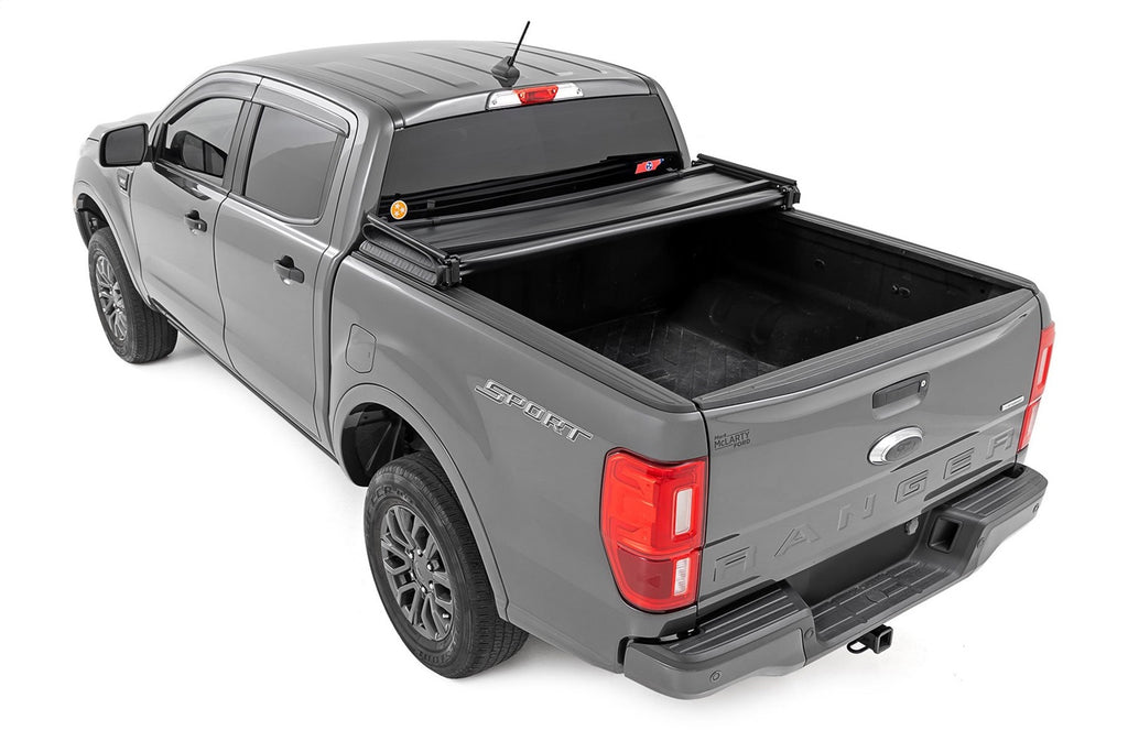 Rough Country 41219500A Soft Tri-Fold Tonneau Bed Cover for Select Ford Ranger