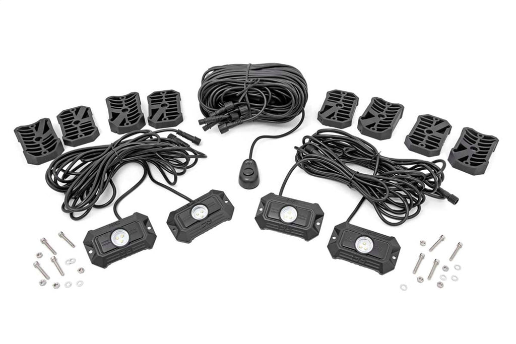Rough Country 70980 LED Rock Light Kit for Select Can-Am Commander 1000, Can-Am Commander DPS, Can-Am Commander LTD, Can-Am Commander Limited, Can-Am Commander Mossy Oak Hunting Edition, Can-Am Commander X, Can-Am Commander XT, Can-Am Commander XT-P,