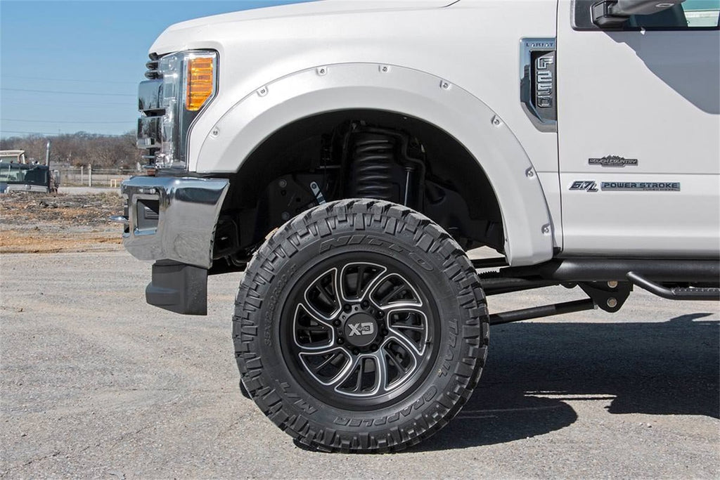 Rough Country F-F21112-D1 Pocket Fender Flares for Select Ford F-250 Super Duty, Ford F-350 Super Duty